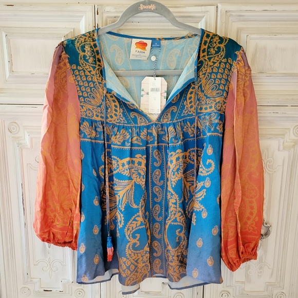 Farm Rio Puff-Sleeve Blouse - Picture 2 of 5